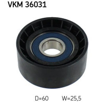 Рено Логан 2004- 2009 1.4/1.6 ролик с кондиционером (паразитный)  | SKF (Швеция)