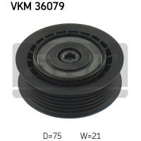 Рено Логан 2004- 1.5Dci/1.6 ролик без кондиционера (паразитный) | SKF (Швеция)