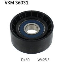 Рено Логан 2004- 2009 1.4/1.6 ролик с кондиционером (паразитный)  | SKF (Швеция)