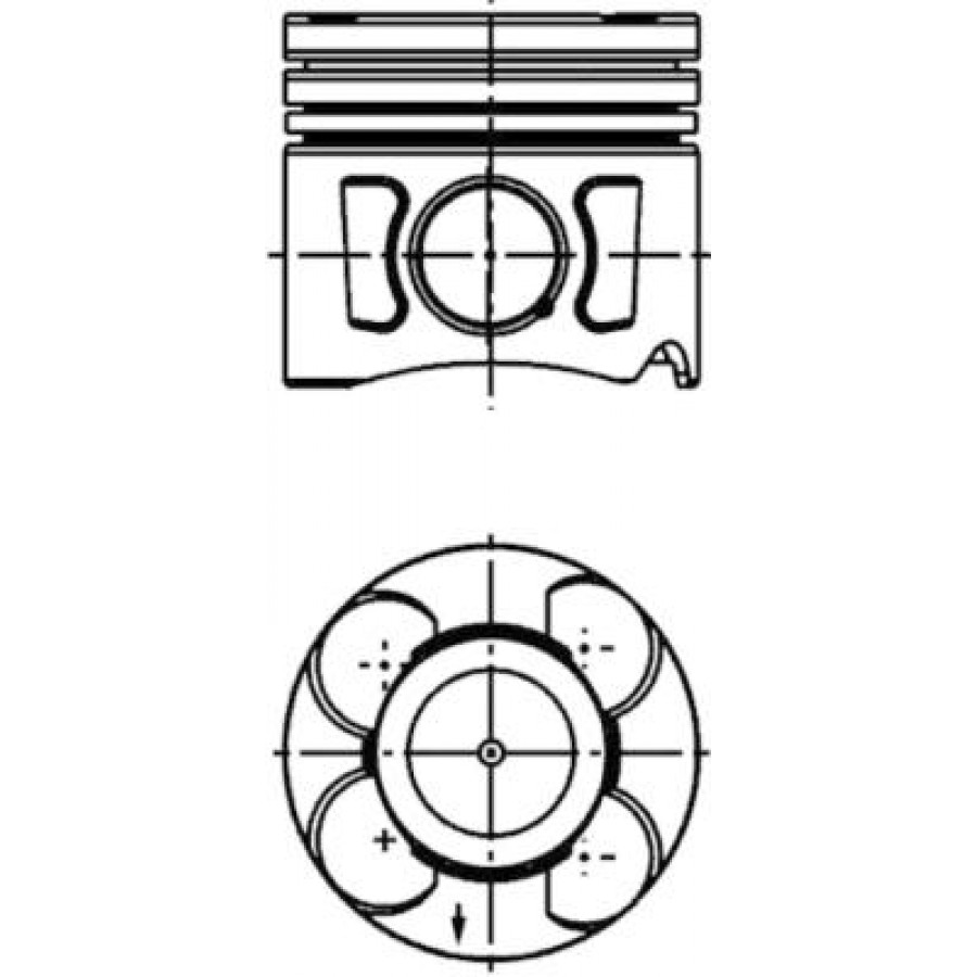 Поршень с кольцами +0.40mm Fiat Doblo 1.3 JTD 16V (70.00mm) | KolbenShmidt (Германия)