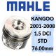 Поршень с кольцами стандартный Renault Kangoo 1.5 Dci 2001- 2008 (76mm) | Mahle 022 01 00