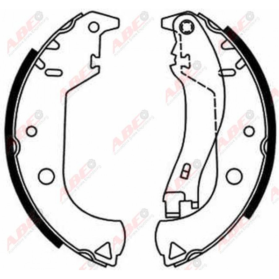 ABE C0F020ABE - Колодки задние барабанные Fiat Doblo 2001-2005 