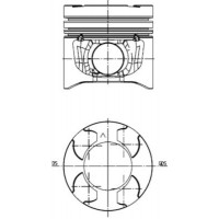 Поршень Рено Трафик 2.5 Dci G9U 630 2003- +0.50 первый ремонт 89.5mm | NPR (Япония)
