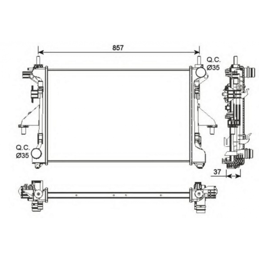NRF 54202 - Радиатор охлаждения на Ситроен Джампер 2.2HDi-3.0HDi 2006- 