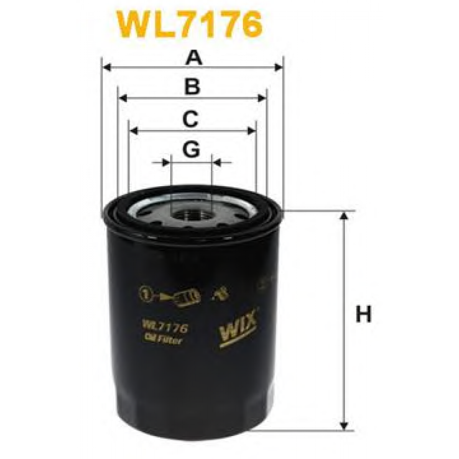 WIX WL7176 фильтр масла на Ситроен Джампер 94-2001