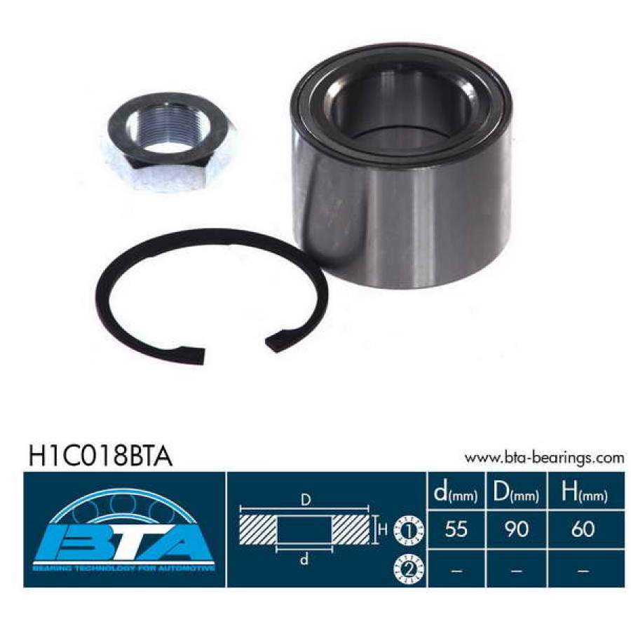 BTA H1C018- Передний ступичный подшипник Ситроен Джампер 1.8t 2002-2006 года выпуска