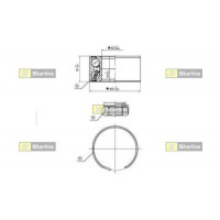 Подшипник передней ступицы Fiat Doblo 2001- 2010 без ABS (с другой гайкой) | Starline S LO 03596