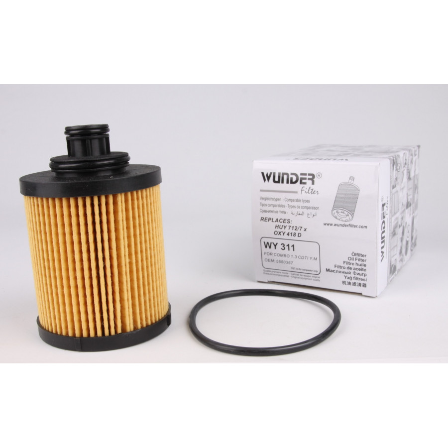 Wunder WY-311 - Фильтр масляный на Фиат Добло 1.3 JTD/Multijet для корпуса UFI (Euro 4)