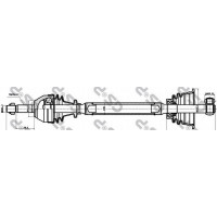 Левая полуось Рено Кенго (21 зуб наружный, без ABS ) 1.9 D / 1.2- 1.6 бензин | EXPERTLINE R9004