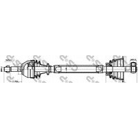 Левая полуось Рено Кенго (21 зуб наружный, без ABS ) 1.9 D / 1.2- 1.6 бензин | EXPERTLINE R9004