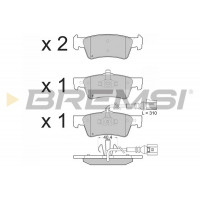 Колодки тормозные задние VW T5 03- (R17) 2003-  | BREMSI
