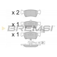 Колодки тормозные задние VW T5 03- (R17) 2003-  | BREMSI