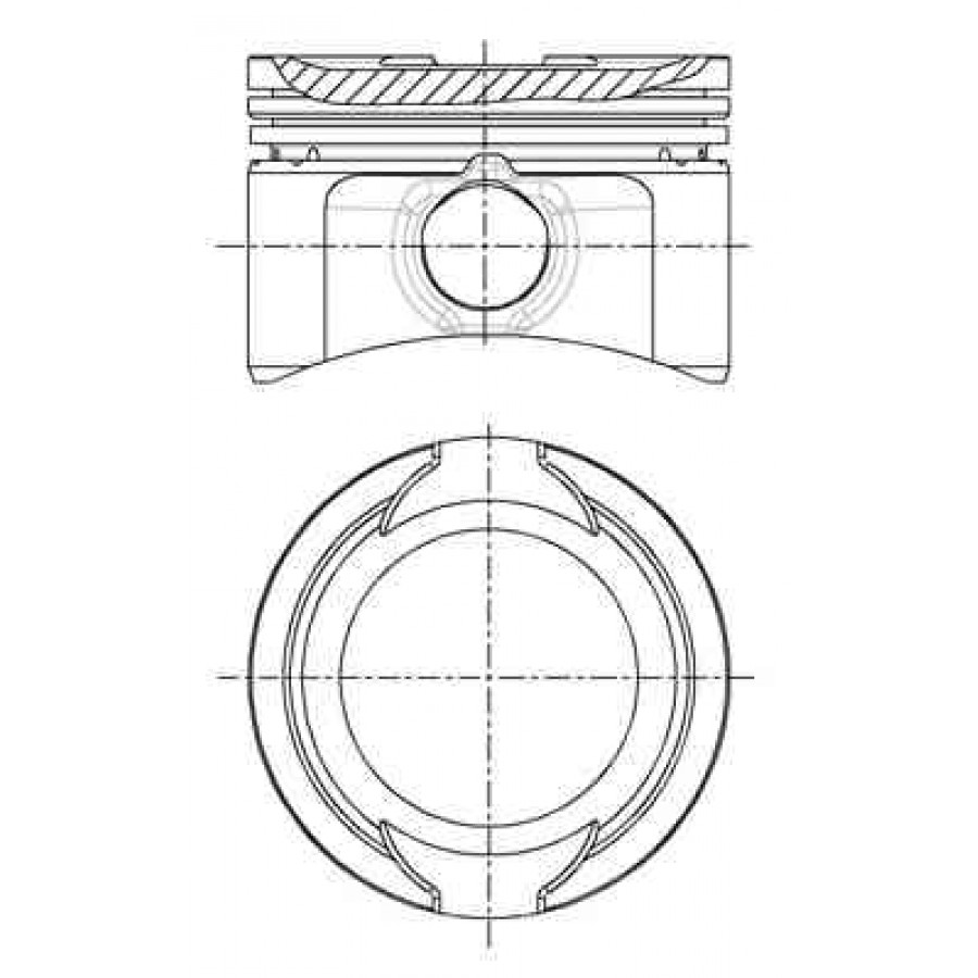 Nural 87-138406-40﻿ - Поршень с кольцами и пальцем на Фиат Добло 1.2i +0.40 -71.2mm