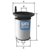 Топливный фильтр Фиат Добло 1.3 - 1.6 - 2.0 Multijet | UFi 26.052.00