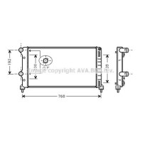 Радиатор воды на Fiat Doblo 1.3- 1.9JTD - Multijet | Magnetic Marelli BMQ192