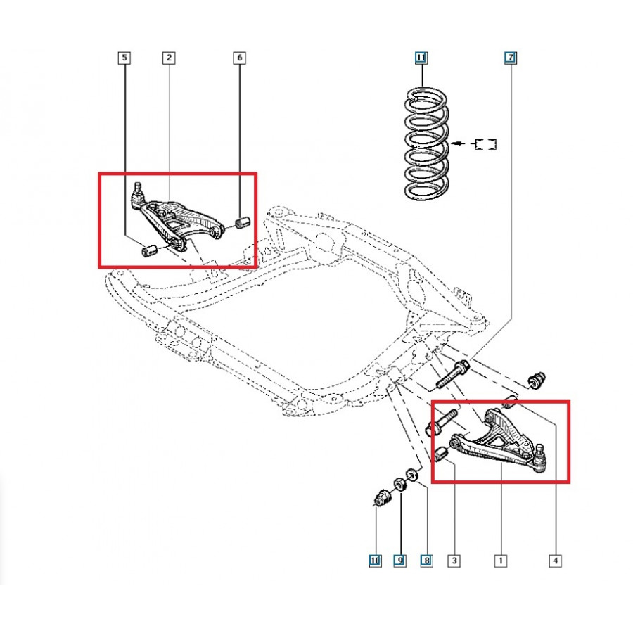 Kapimsan 20-70322 - Рычаг передний левый Renault Kangoo 1997- 