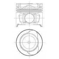 Поршень с кольцами первый ремонт Renault Kangoo 1.5 Dci ( K9K 804, K9K 806) 2008- (76.5mm) | Nural 87- 123407- 30
