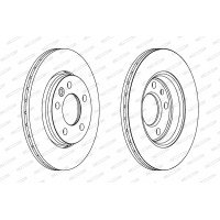 Тормозной диск задний R16 (294x22mm) VW T5 2003- | FERODO (к- кт 2 шт)